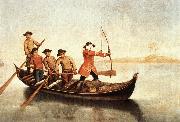 LONGHI, Pietro Duck Hunters on the Lagoon s Sweden oil painting reproduction